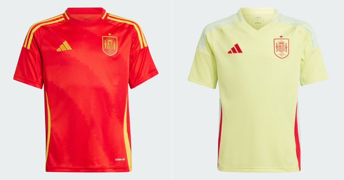 Nueva camiseta Adidas de local y visitante de España, para la temporada 2024-2025.