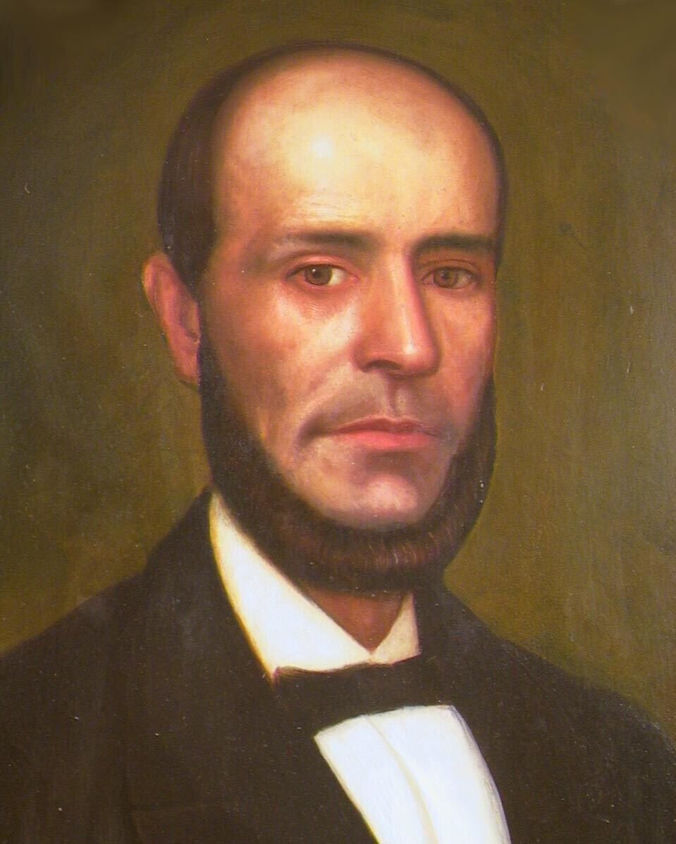 Este es un retrato de Jesús Jiménez Zamora de pintor anónimo. Es un óleo sobre tabla, de 68 x 54 cm.
