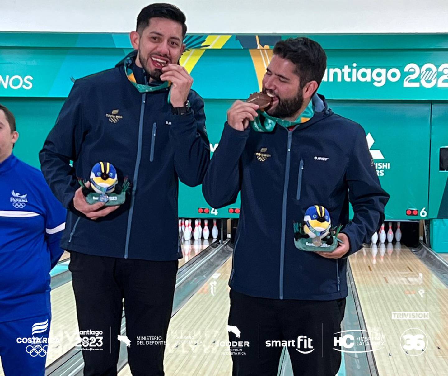 Juegos Panamericanos
Juan José Rodríguez y Marco Moretti
Boliche
Dobles masculinos 
2 de  noviembre del 2023
Fotografías: Comité Olímpico