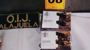 Conductor preso por transportar cajas de brownies con marihuana en el centro de Alajuela