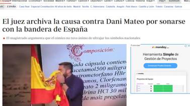 Archivada causa contra cómico por limpiarse los mocos con la bandera de España