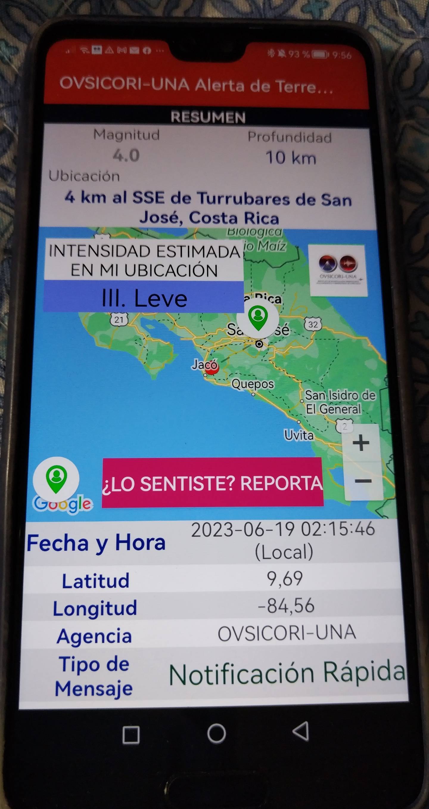 Cinco días después de que se anunció la App, ocurrió el primer sismo superior a 4, lo que implicó una alerta que hizo vibrar casi al unísono 5000 celulares. Foto: Hugo Solano