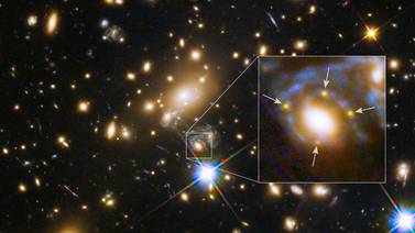 Supernova  brilla cuatro  veces frente al  Hubble 