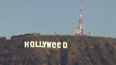 Letrero de 'Hollywood' en Los Ángeles vandalizado con alusión a la marihuana