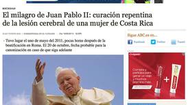 Vaticano investiga si mujer de Costa Rica fue curada por Juan Pablo II