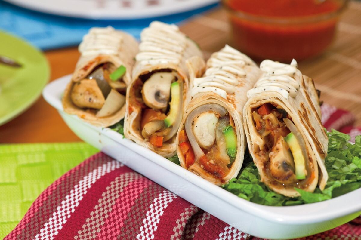 Wrap de fajitas de pollo La Nación