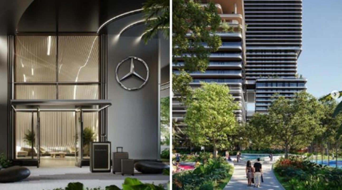 Mercedes-Benz, la icónica marca de automóviles, se aventura en el mercado inmobiliario con la construcción de una lujosa torre de 67 pisos en el codiciado distrito de Brickell, Miami. Foto: Instagram @mercedesbenzresidences