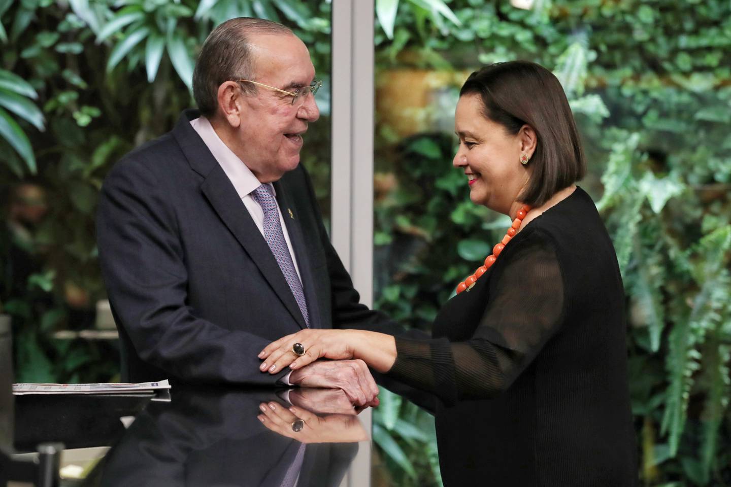 12/03/2024/ la diputada del PUSC Vanesa Castro se reúne con el presidente de la Asamblea Legislativa Rodrigo Arias para un almuerzo / foto John Durán