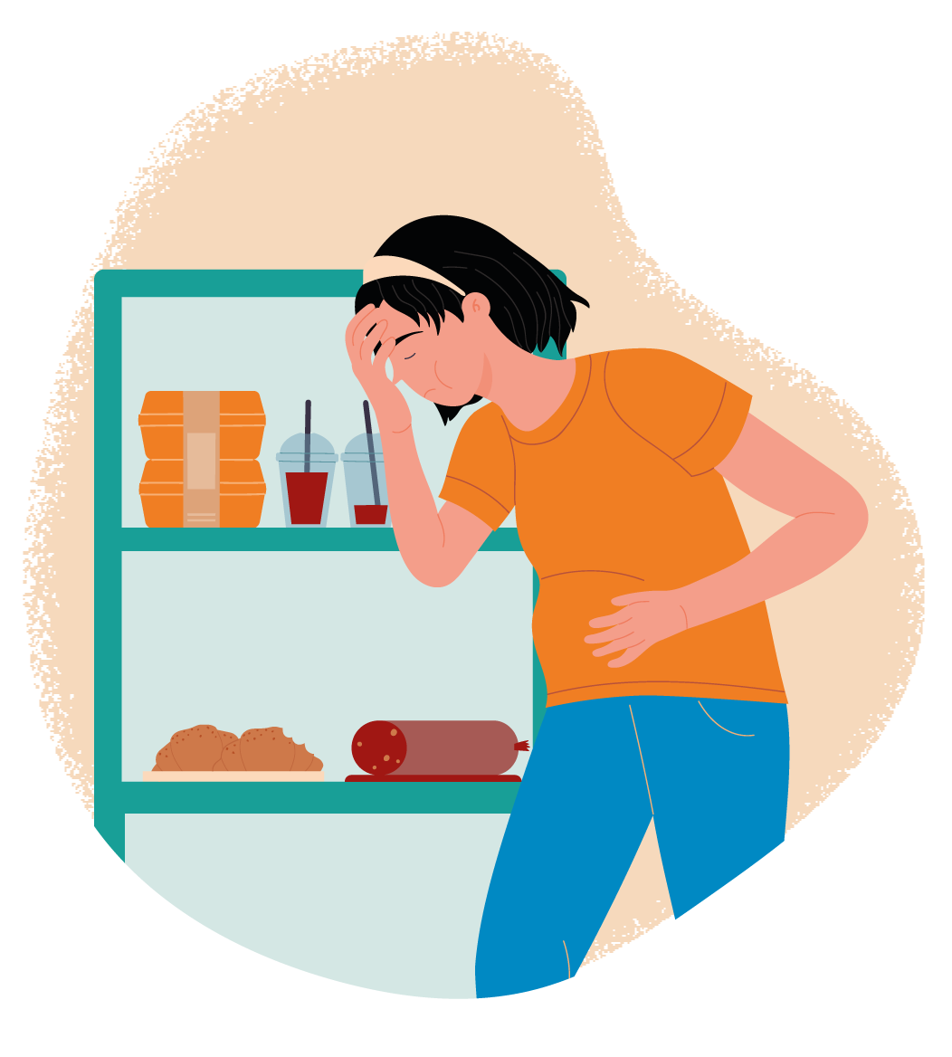 Las personas que presentan un trastorno por atracón tienden a sentir vergüenza y culpa luego de ingerir comida en grandes cantidades. Foto: Shutterstock