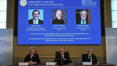 Premio Nobel de Física otorgado a tres pioneros del mundo cuántico
