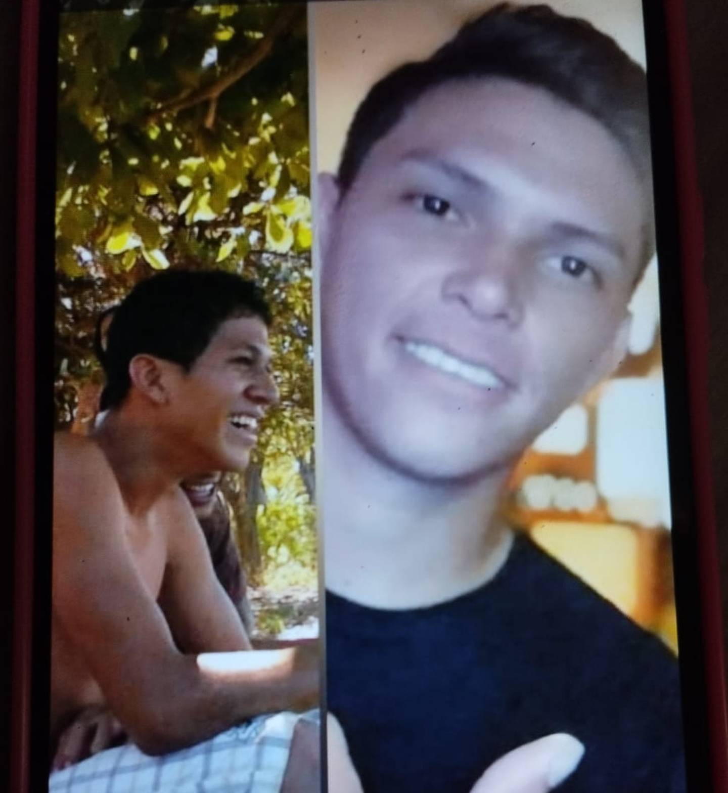 Gérald y Jesús Alberto López, primos hermanos, murieron con 13 años de diferencia. Ambos fueron atacados por cocodrilos al bañarse en el río Cañas, Carrillo de Guanacaste. Foto: Cortesía .