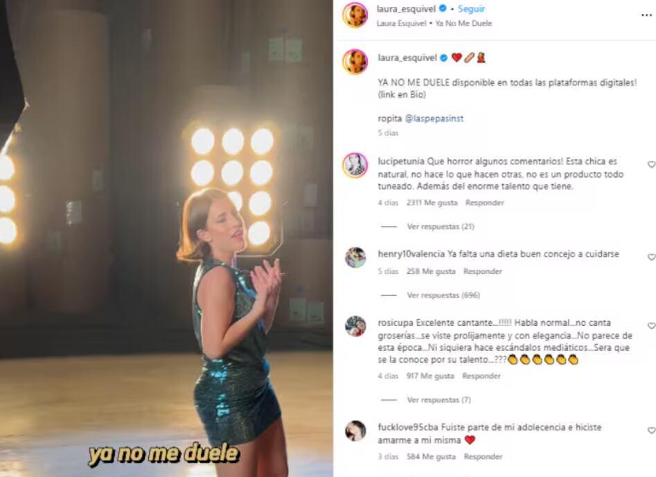 Laura Esquivel, protagonista de 'Patito feo', respondió a las críticas que recibió en sus redes sociales respecto a su aspecto físico.