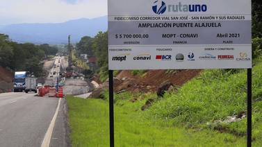 Ampliación de vía a San Ramón con aumento de 50% en costos  y 950 días más en plazos 