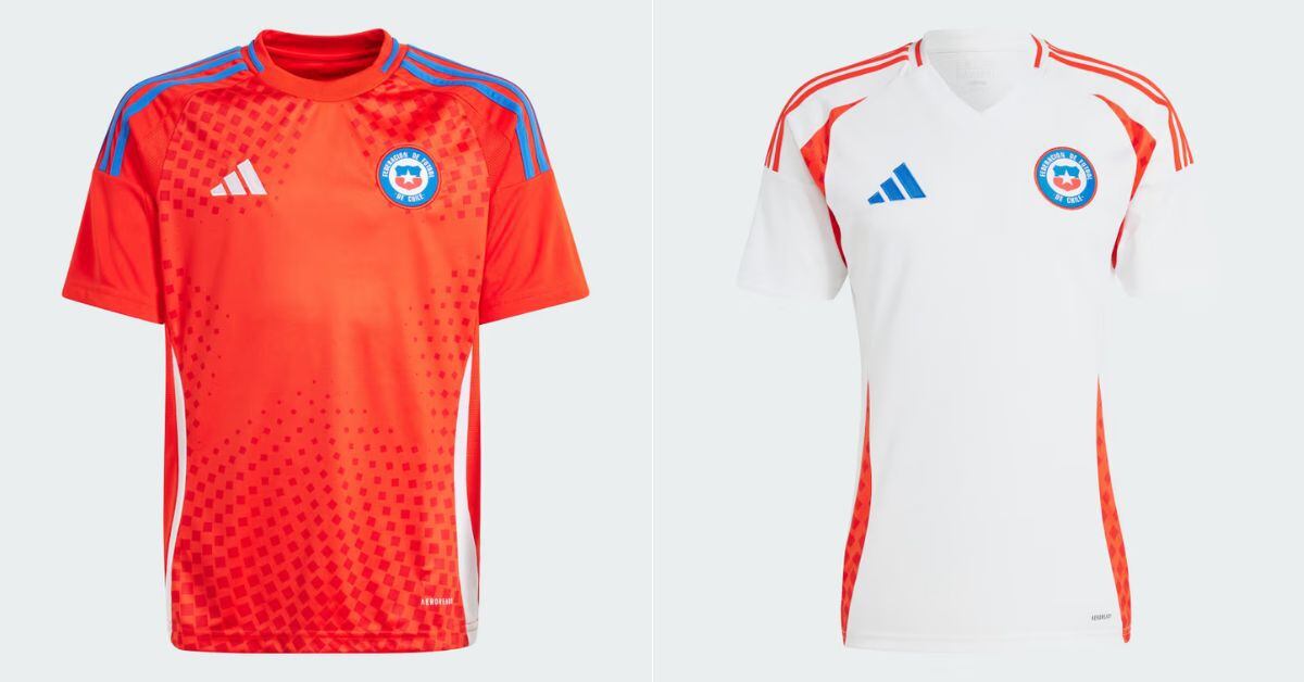 Nueva camiseta Adidas de local y visitante de Chile, para la temporada 2024-2025.