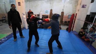 Boxeo como distracción frente a los  combates que asuelan Alepo
