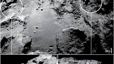 Sonda Rosetta detecta amplias regiones de agua helada sobre cometa 