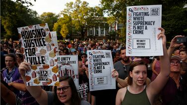 La extrema derecha blanca marcha en Washington un año después de Charlottesville