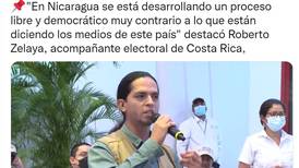 Roberto Zelaya, candidato a diputado costarricense, legitima elección de Daniel Ortega