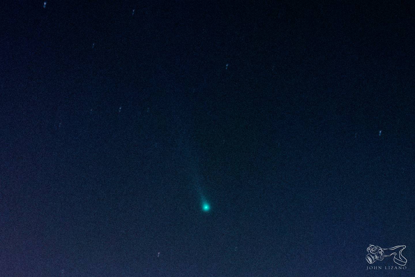 Imagen del cometa Nishimura (C/2023 P1) fotografiado el pasado 6 de setiembre desde el centro de Grecia en Alajuela. Fotografía: Cortesía de John Lizano Umaña.