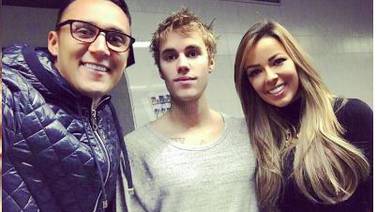 Keylor Navas, Andrea Salas y sus hijos conocieron a Justin Bieber