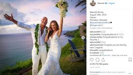 Se casó The Rock: Dwayne Johnson dijo sí tras 12 años de noviazgo con Lauren Hashian
