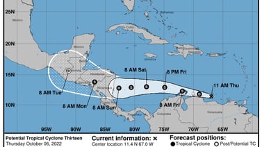 Fuerte temporal a causa de ciclón afectará a Costa Rica desde el sábado