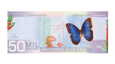 Banco Central saca de circulación billete de ¢50.000 