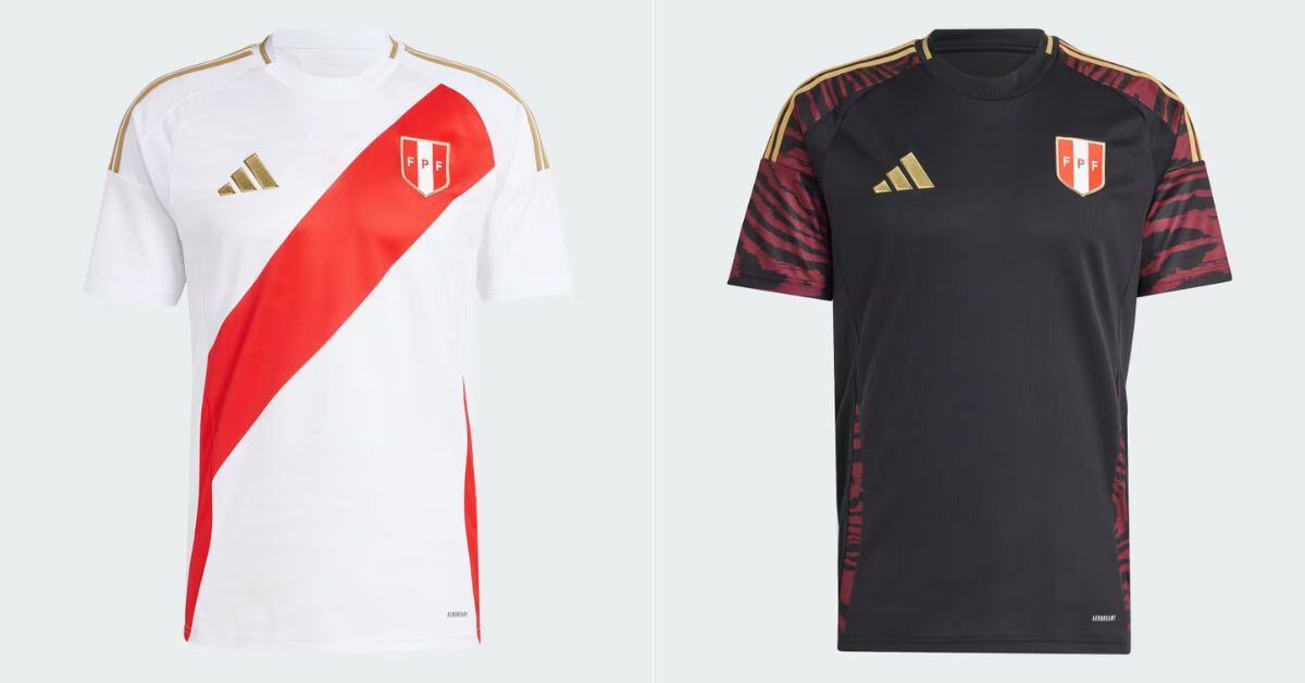Nueva camiseta Adidas de local y visitante de Perú, para la temporada 2024-2025.