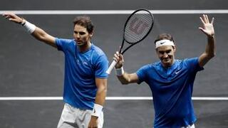Rafael Nadal y Roger Federer disputaron su primer juego en parejas como equipo 