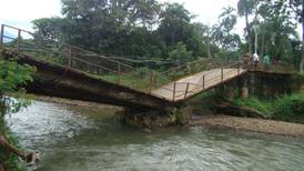 Puente de San Ramón destruido por tormenta Nate será levantado a partir de marzo 