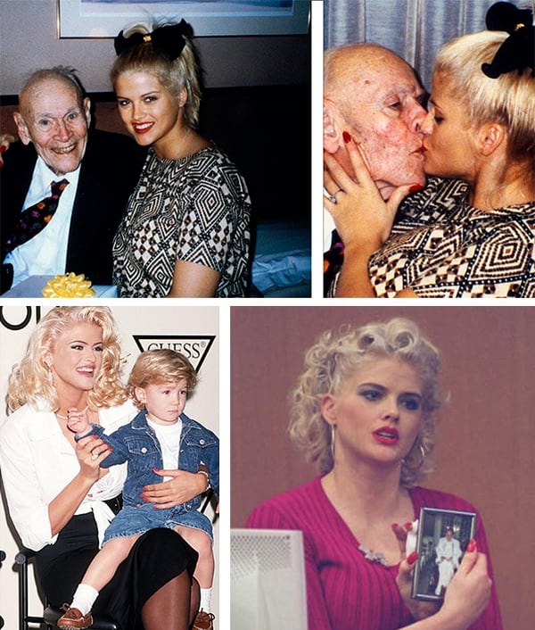  Los 62 años de diferencia de edad entre Anna Nicole y el multimillonario J. Howard Marshall no fueron impedimento para que la pareja se casara en 1994. 
Él la conoció mientras ella era bailarina exótica de un club que Marshall frecuentaba. Tras 14 meses de matrimonio, Anna enviudó y ahí empezó una batalla legal entre ella y los hijos 
de Howard por la herencia de la fortuna, calculada en unos 1.600 millones de dólares. | Foto: Archivo