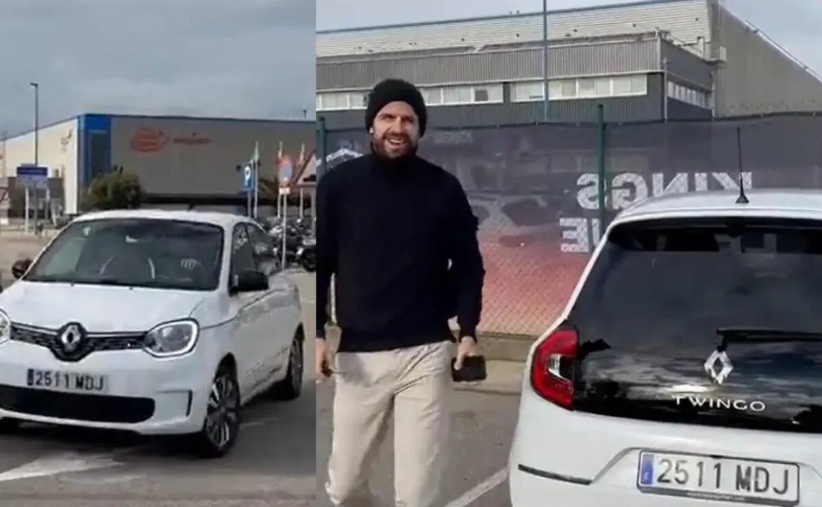 Con este Renault Twingo se trasladó Gerard Piqué a su trabajo como parte de los directivos del torneo de fútbol Kings League. Foto: Captura