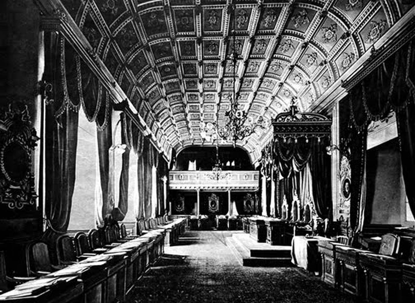 El Salón del Congreso en 1909, tal como apareció en el Álbum de (Fernando) Zamora ese mismo año. Foto: Cortesía de Andrés Fernández para LN