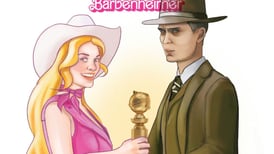 Barbie y Oppenheimer: duelo rosa y sombrío en los Globo de Oro