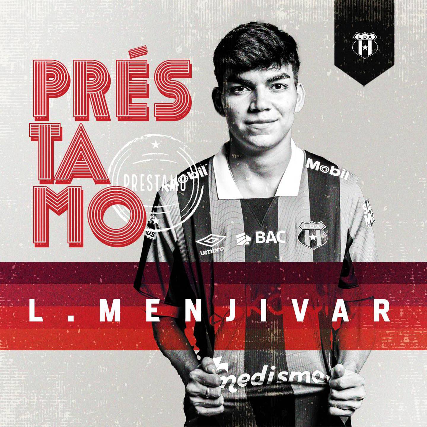 Leonardo Menjívar deja Liga Deportiva Alajuelense para jugar a préstamo con Alianza en El Salvador.