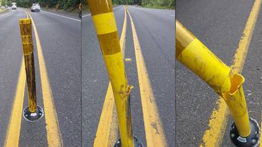 Conavi reporta daños en nuevos postes abatibles de ruta 32