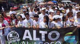 Marcha 'Gracias Gerardo' convoca a decenas de personas en San José