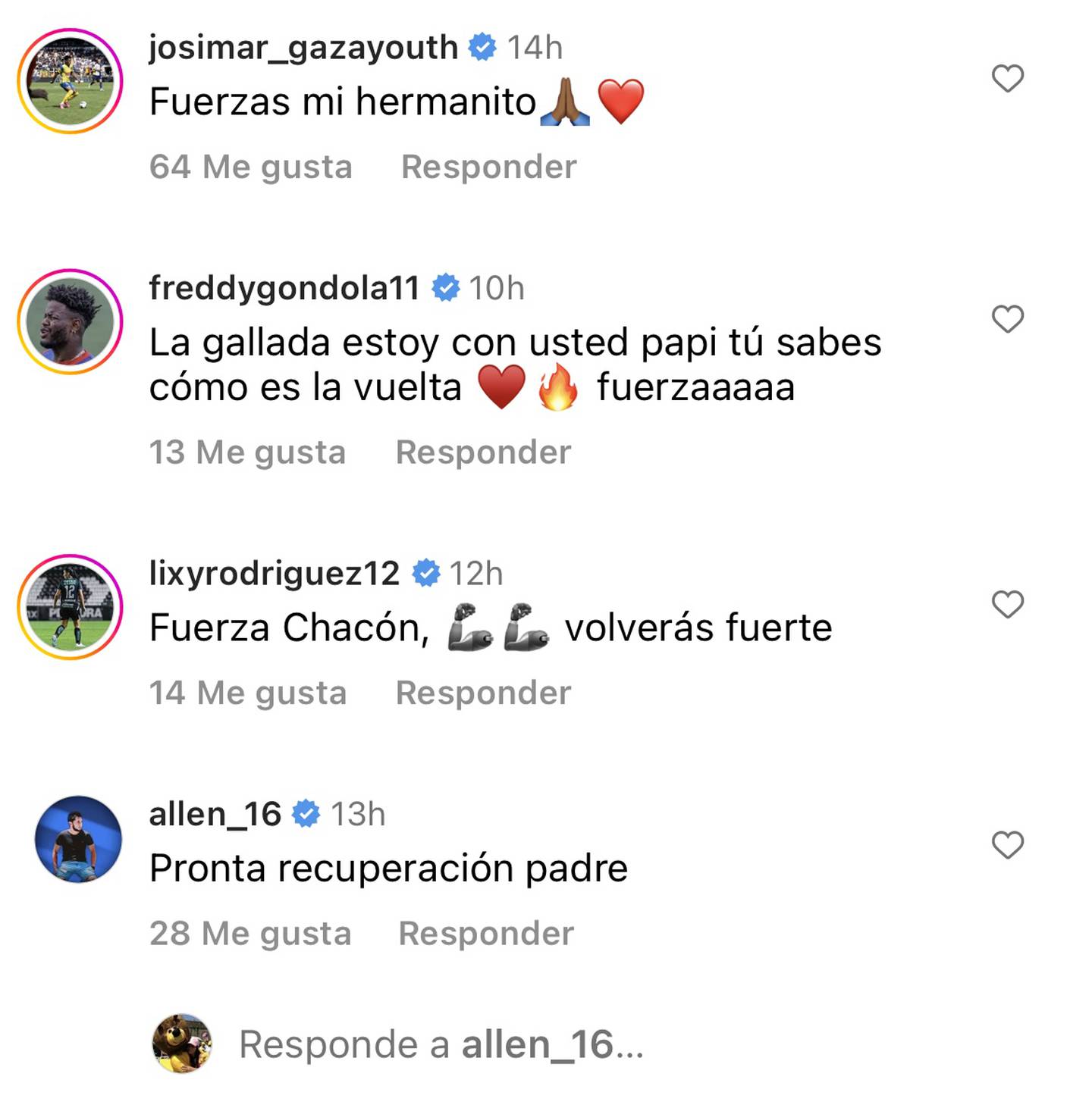 Futbolistas de Alajuelense, de otros clubes y jugadoras de la Selección Femenina escribieron mensajes de apoyo total a Daniel Chacón en este duro momento por la lesión.