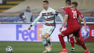 Portugal dejó ir ventaja ante Serbia, con el enojo de Cristiano Ronaldo