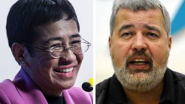 Nobel de la Paz distingue lucha de dos periodistas por la libertad de expresión