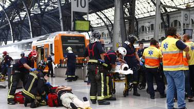 Accidente de tren en Barcelona deja 54 heridos