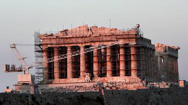 Restauración de la fachada oeste del Partenón griego comenzará a finales de año