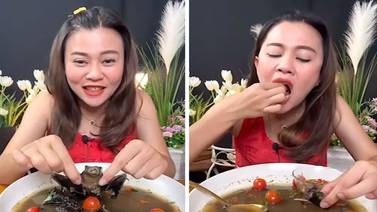 Youtuber tailandesa enfrenta condena de 5 años por comer sopa de murciélago