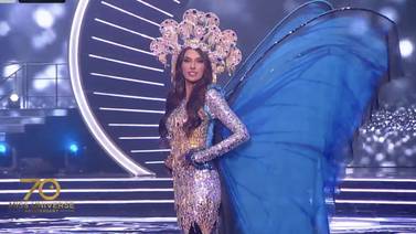 Valeria Rees y su traje típico en Miss Universo: una mariposa Morpho