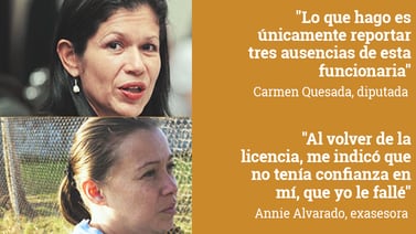 Exasesora de diputada Carmen Quesada: 'Me dijo que me quitara el saco, que me levantara la blusa para ver que no la grababa'