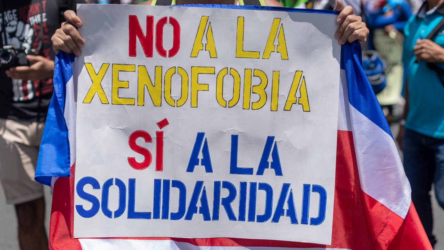 25/08/2018, San José, Avenida Segunda, Marcha en contra de la xenofobia en el país con los migrantes Nicaraguenses. Fotografía José Cordero