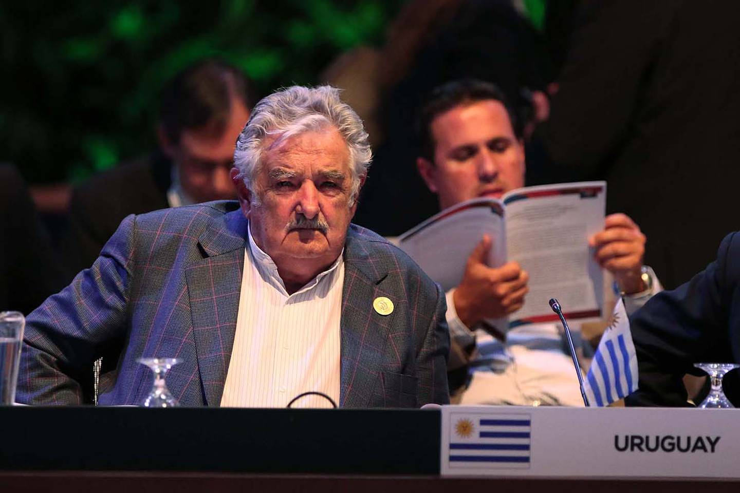 El expresidente de Uruguay, José Mujica, estuvo en Costa Rica en el año 2015. Él participó en la reunión de mandatarios del Celac.