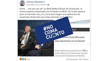 #NoComaCuento: Publicación sugiere falso vínculo de Costa Rica con empresa de voto electrónico cuestionada por Donald Trump