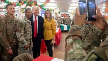 Visita sorpresa de Donald Trump a tropas estadounidenses en Irak