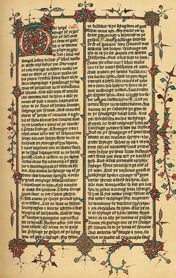 Los expertos consideran que la traducción, copias y distribución de la Biblia Wycliffe tuvo que ser un proceso lento y de mucho tiempo en una época en la que todavía no se había inventado la imprenta. (GETTY IMAGES).